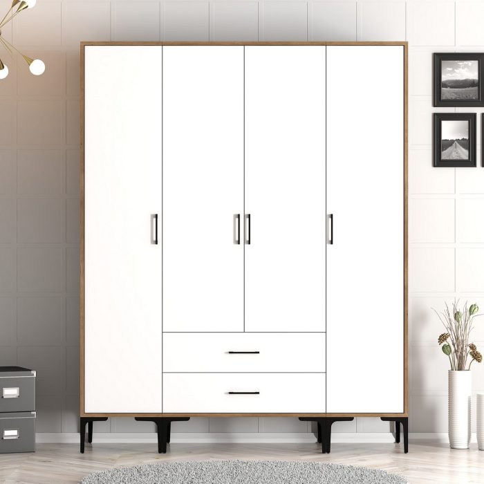 Variant Mobilya Kumsal 4 Kapılı (Sts) Gardrop – Lidya /