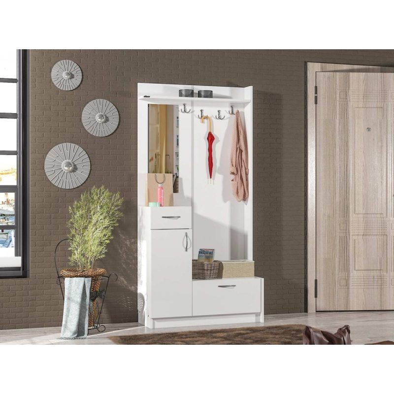 ABRE vm-36 BEYAZ VESTİYER PORTMANTO AYAKKABILIK