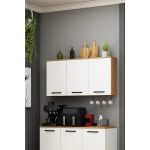 AVM Park Smart Üst Modül Çok Amaçlı Dolap Erzak Dolabı Airfry Dolabı Kahve Köşesi Sepet Beyaz