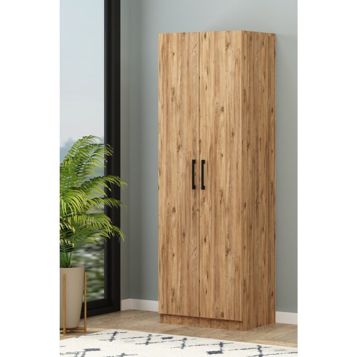 AVM Park Tiba 4 Raflı Bazalı Çok Amaçlı Dolap Banyo Dolabı Erzak Dolabı Atlantik Çam