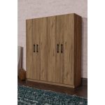 Aeka AE-1054 Arena Atlantik Çam Gardırop 4 Kapaklı 2 Askılıklı, 6 Raflı Dolap