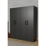 Aeka AE-1054 Arena  gardırop 4 Kapaklı 2 Askılıklı, 6 Raflı Dolap