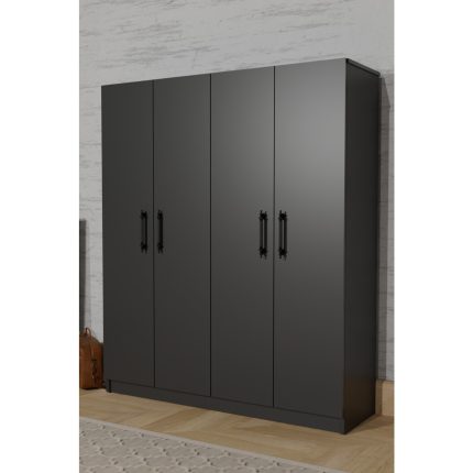 Aeka AE-1054 Arena  gardırop 4 Kapaklı 2 Askılıklı, 6 Raflı Dolap