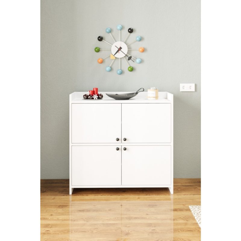Aeka AE-3060 Forum  4 Kapaklı, 4 Raflı, Ayakkabılık, Çok Amaçlı Dolap, Kahve Köşesi, Balkon, Banyo,