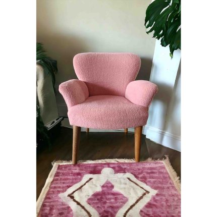 Argün Berjer – Tekli Koltuk – Koltuk Teddy Kumaş – Pembe
