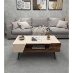 Arnetti Aren Orta Sehpa Modern Salon Sehpası Lidya & Bej