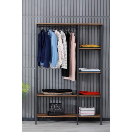 Arpelia Açık Gardırop 2+2 Raflı 180x120x35 CM