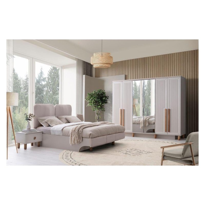 Avm 24 Mdf-Aytaşı-Bohem Necat 6 Kapaklı-Aynalı Gardırop