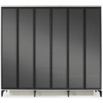 Avm 24 Toronto GARDIROP-MDF-AYTAŞI-240X60X216CM-6 Kapak-Cam Kapak-Ücretsiz Nakliye ve Montaj