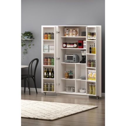 Avm Park Erzak Dolabı 2 Kapaklı Tam Açılır 180 Cm-Beyaz