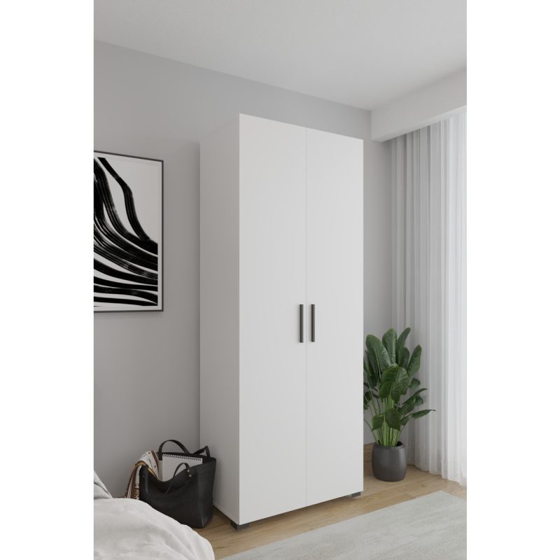 Aymobsan Niro 2 Kapaklı Gardrop, Askılı ve Raflı, 80  cm