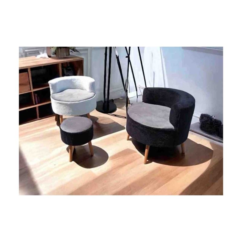 Beylerbeyi Çay Seti Ikili Koltuk Berjer ve Puf Takımı (Salon, Balkon, Ofis) 3 Lü Takım