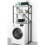 Bofigo 3 Raflı Metal Banyo Düzenleyici Metal Banyo Rafı aşır Makinası Üstü