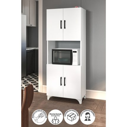 Bofigo Çok Amaçlı Dolap Ece Mikrodalga Dolabı Erzak Dolabı Kiler Dolabı Mutfak Dolabı