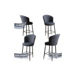 Canisa Concept Alte Serisi Mutfak  Bar Sandalyesi  Babyface Kumaş  Metal Ayak 4 Adet Sandalye