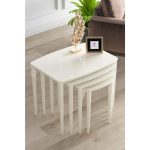 Canisa Concept Anka Serisi Mdf 1.sınıf  4lü Zigon Sehpa Takımı Krem