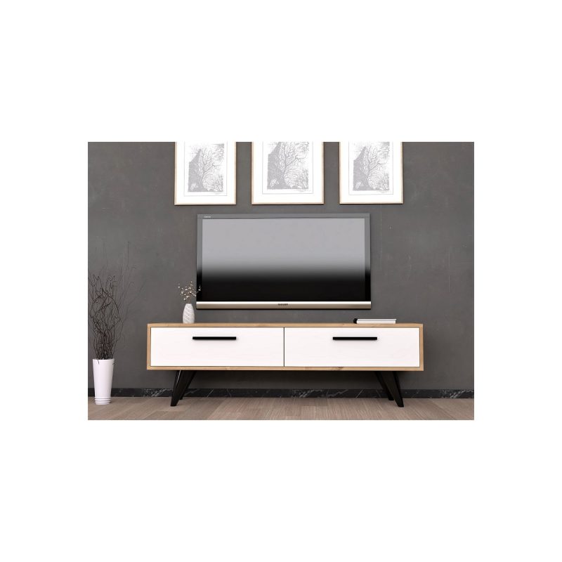 Cantek Dizayn 
İki Kapaklı 120 Cm Melisa Tv Ünitesi Safirmeşe-Beyaz