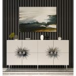 Cantek Dizayn Nidact (KB150) Konsol Beyaz-Gümüş