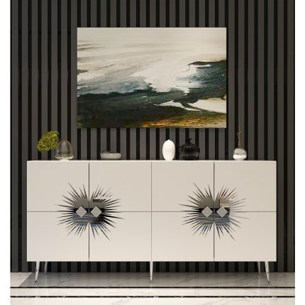 Cantek Dizayn Nidact (KB150) Konsol Beyaz-Gümüş
