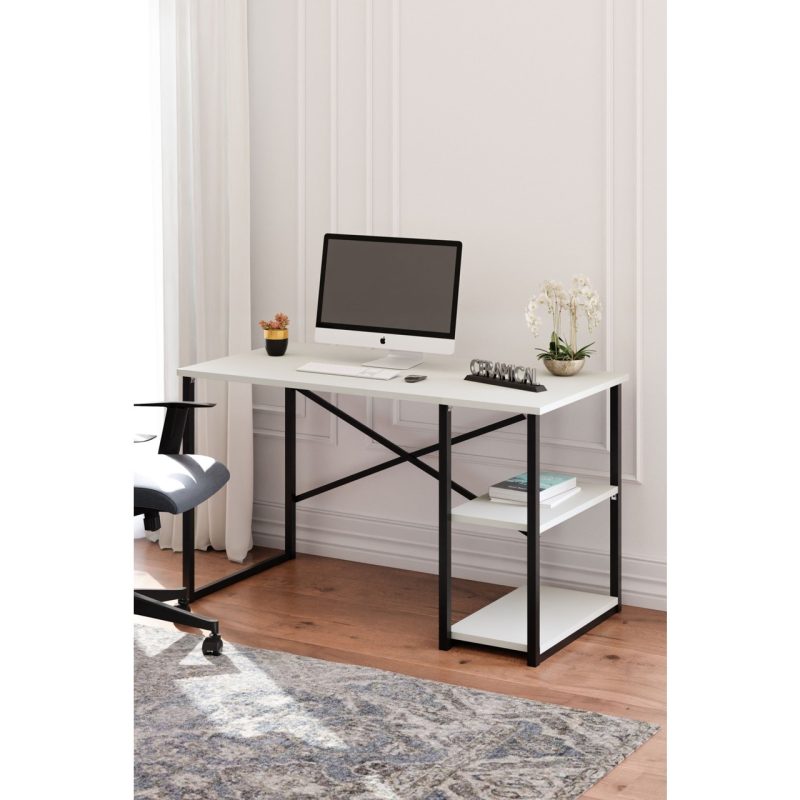 Ceramical MSR Raflı Çalışma Masası – 60x120cm –