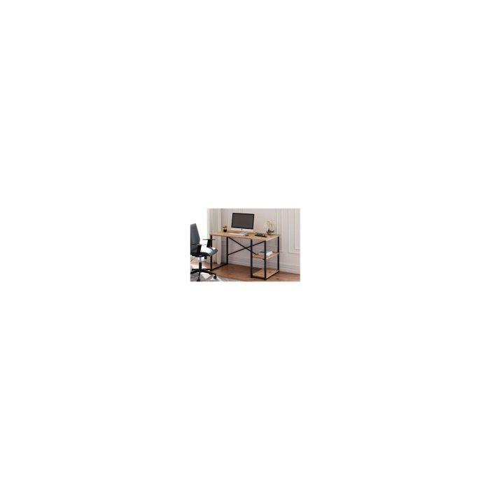 Ceramical MSR Raflı Çalışma Masası – 60x120cm – Ceviz