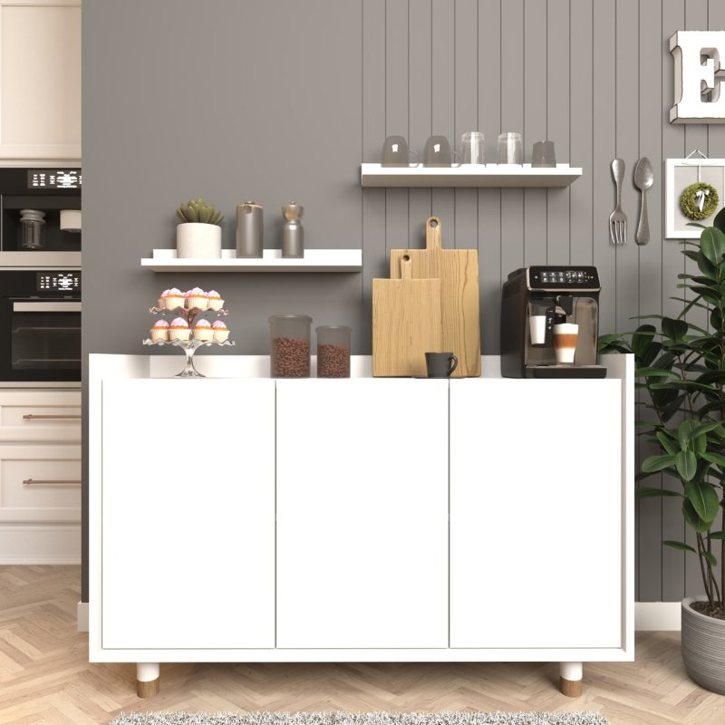Cool Home Bono Raflı Kahve Köşesi , Çok Amaçlı Dolap , Konsol , Beyaz