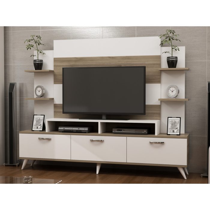 Decorotika Diana Tv Ünitesi Beyaz Ceviz