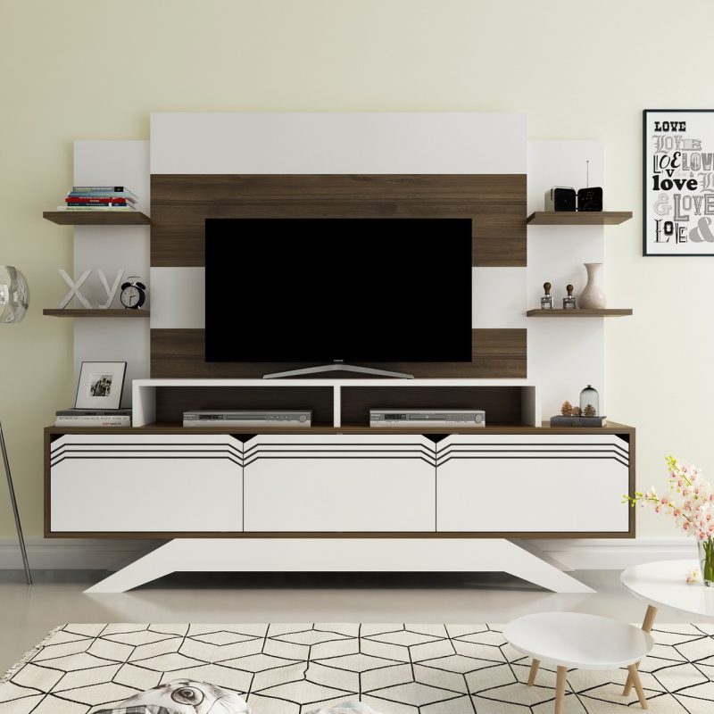 Decoroti̇ka Delpi Tv Ünitesi Beyaz Ceviz