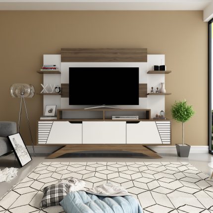 Decoroti̇ka Deparo Tv Ünitesi Beyaz Ceviz