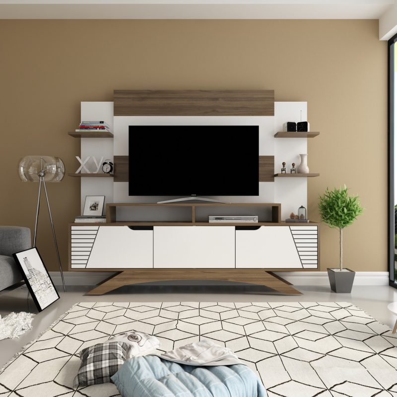 Decoroti̇ka Deparo Tv Ünitesi Beyaz Ceviz