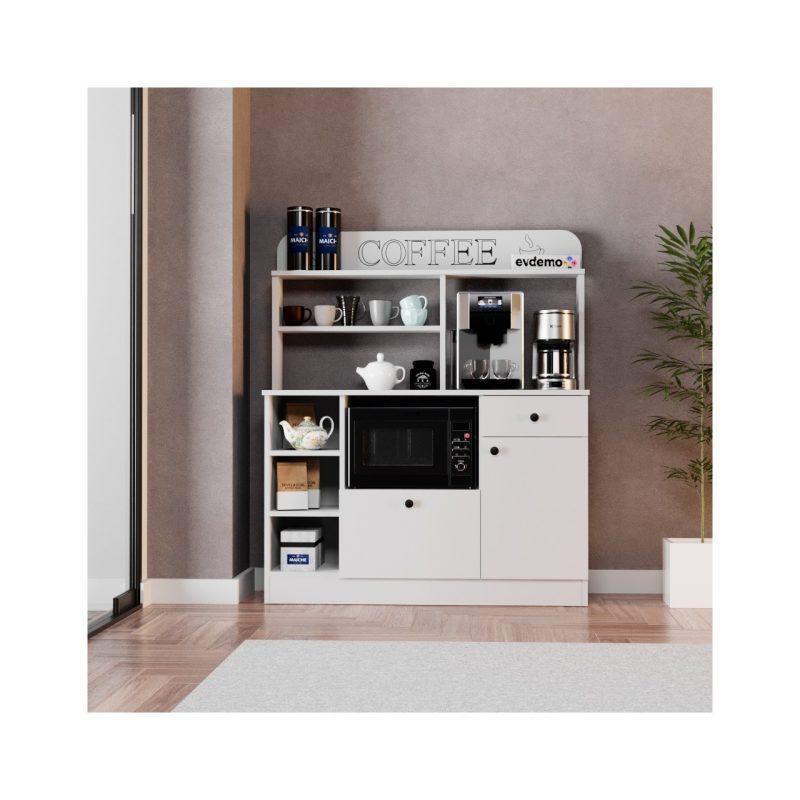 EVDEMO Barista Kahve Köşesi Çok Amaçlı Dolap
