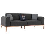 Edsy Home Rebul 3’lü Koltuk Antrasit