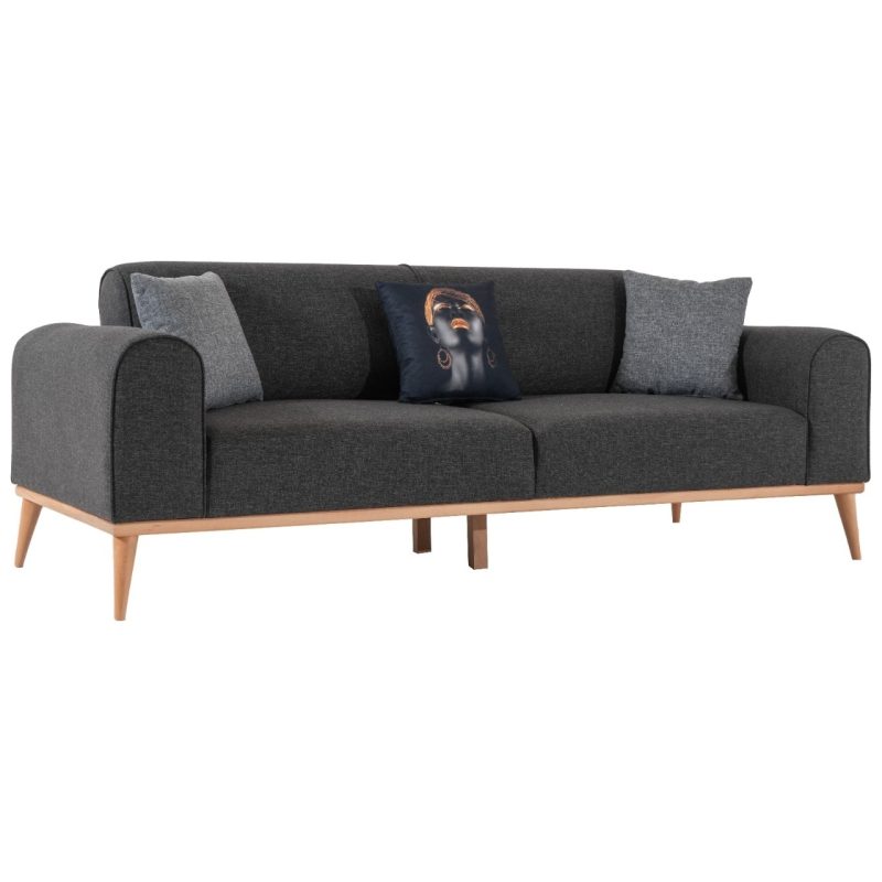 Edsy Home Rebul 3’lü Koltuk Antrasit