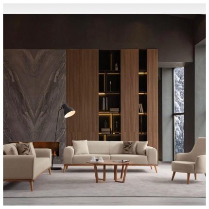 Edsy Home Rebull 3+3+1+1 Koltuk Takımı Sütlü Kahve
