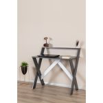 Enda Home X Ayaklı Raflı Ders Çalışma Masası 50×90 cm Antrasit
