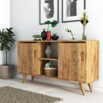Esn Home Linda Raflı 2 Kapaklı Konsol – Atlantik Çam