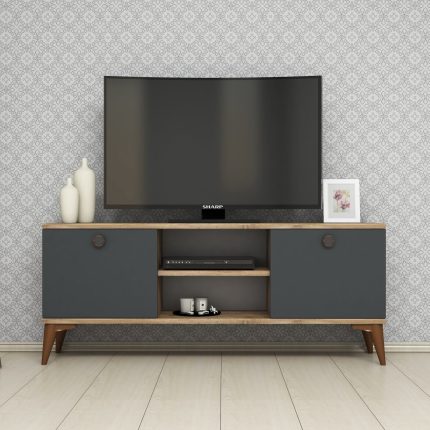 FERNISO 120CM Çam Füme Tv Sehpası