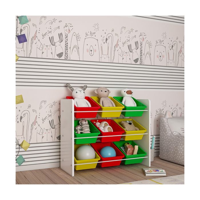Flinder 9 Sepetli Çok Amaçlı Oyuncak Dolabı Montessori Dolap