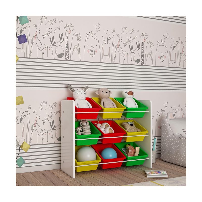 Flinder 9 Sepetli Çok Amaçlı Oyuncak Dolabı Montessori Dolap