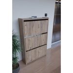 Furnature Design Düşer Kapak Ayakkabılık Duvara Monte Edilebilir Kayar Raflı 3 Kapaklı –