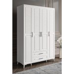 GuneyStore Mdf Sanat 4 Kapaklı Çekmeceli Gardırop