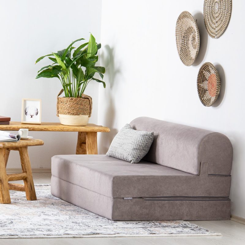 Homedius Magic Katlanır Yataklı Koltuk Açık Gri-Çift