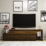 İnarch Dizayn Beliz Ceviz Renk Işıklı Tv Ünitesi