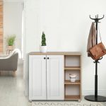 Just Home Ares 2 Kapaklı 3 Raflı Çok Amaçlı Dolap – Safir Meşe / Beyaz