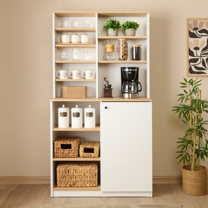 Just Home Swan Çok Amaçlı Dolap – Safir Meşe / Beyaz