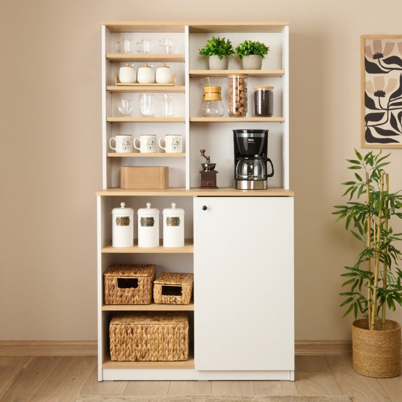 Just Home Swan Çok Amaçlı Dolap – Safir Meşe / Beyaz