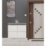 Kaser Beyaz 2+2 Metal Ayakkabılık