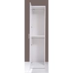 Kenyap Plus 813024 Stella Tek Kapaklı Askılıklı  Gardırop  Parlak Beyaz
