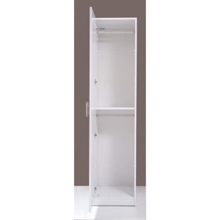 Kenyap Plus 813024 Stella Tek Kapaklı Askılıklı  Gardırop  Parlak Beyaz