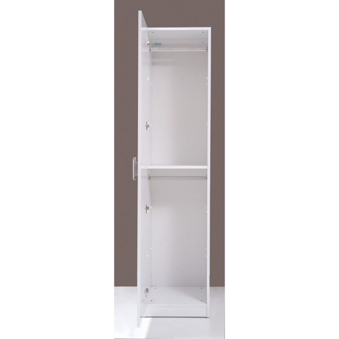 Kenyap Plus 813024 Stella Tek Kapaklı Askılıklı  Gardırop  Parlak Beyaz